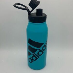 Adidas insulated stainless steel travel water tumbler handle aqua blue 32 Oz 1 L